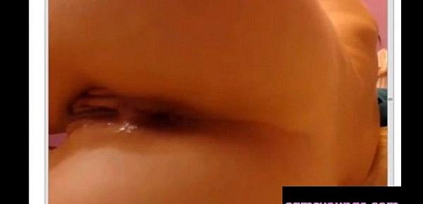  Webcam Slut Plays with Cucumber, Free Porn 53